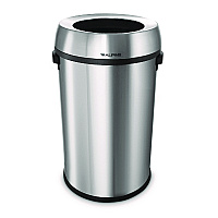 17 Gallon Stainless Steel Heavy-Gauge Brushed Open Top Commercial Trash Can (ALP47065L)
