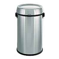 17 Gallon Stainless Steel Commercial Trash Can with Swing Lid (ALP47065L1)