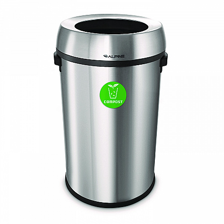 17 Gallon Stainless Steel Open Top Compost Station (ALP47065LCO)