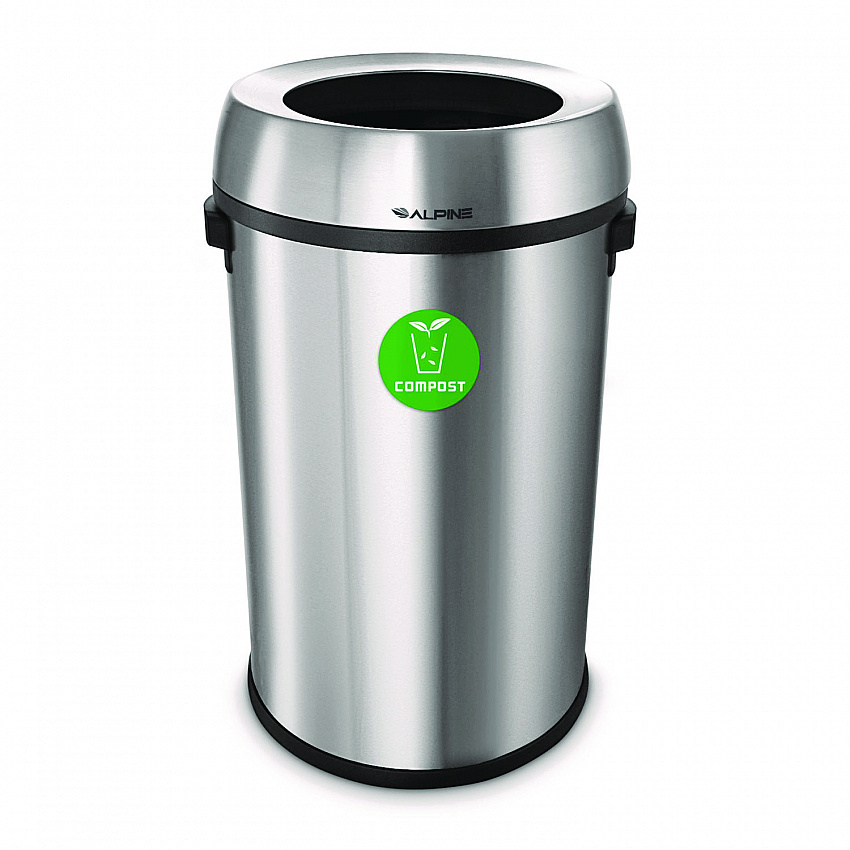 17 Gallon Stainless Steel Open Top Compost Station (ALP47065LCO)