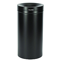 27 Gallon Stainless Steel Commercial Indoor Trash Can, Black (ALP47527BLK)