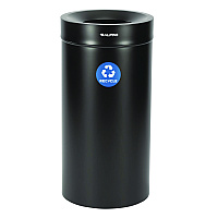 27 Gallon Stainless Steel Recycling Can, Black (ALP47527BLKR)