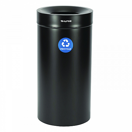 27 Gallon Stainless Steel Recycling Can, Black (ALP47527BLKR)