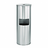 Stainless Steel 7 Gal Trash Can with Gym Disinfecting Wipes Dispenser (ALP4777)