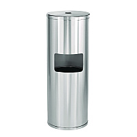 Stainless Steel 7 Gal Trash Can with Gym Disinfecting Wipes Dispenser (ALP4777)