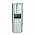 Stainless Steel 7 Gal Trash Can with Gym Disinfecting Wipes Dispenser (ALP4777)