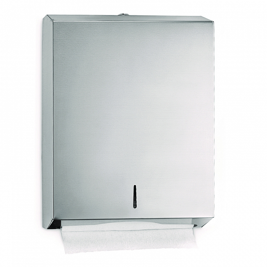 Vertical C-Fold/Multi-Fold Paper Towel Dispenser, 14.5 x 4 x 11.2, Brushed Stainless Steel (ALP480)