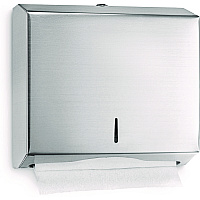 Horizontal C-Fold/Multi-Fold Paper Towel Dispenser, 10.2 x 4 x 11.2, Brushed Nickel (ALP481)