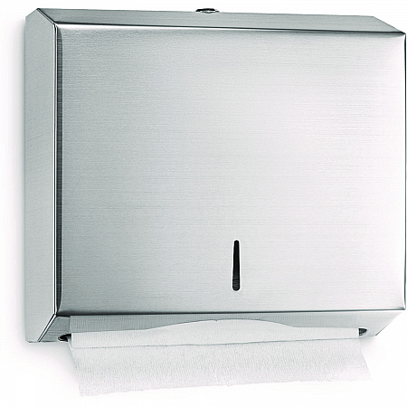 Horizontal C-Fold/Multi-Fold Paper Towel Dispenser, 10.2 x 4 x 11.2, Brushed Nickel (ALP481)