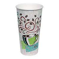 PerfecTouch Paper Hot Cups, 20 oz, Coffee Haze Design, 25/Pack (5320CDPK)
