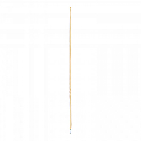 Metal Tip Threaded Hardwood Broom Handle, 0.94