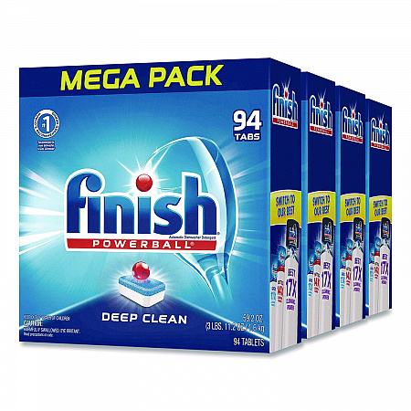 Powerball Dishwasher Tabs, Fresh Scent, 94/Box, 4 Boxes/Carton (97330CT)