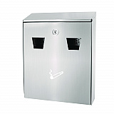 Wall-Mounted Safe Cigarette Disposal Station Outdoor Ashtray, Stainless Steel (ALP49001SS)