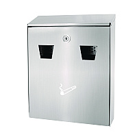 Wall-Mounted Safe Cigarette Disposal Station Outdoor Ashtray, Stainless Steel (ALP49001SS)