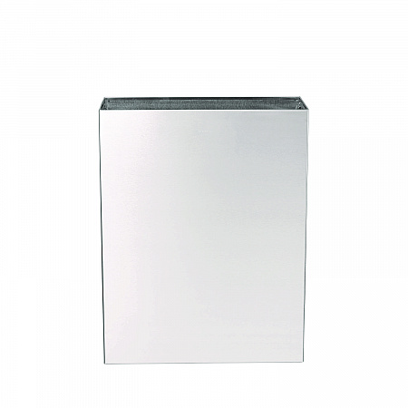 Stainless Steel Surface-Mounted Waste Receptacle, 6.4 gal, Brushed Stainless Steel (ALP491)