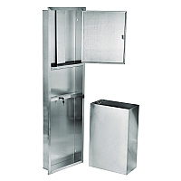 Stainless Steel Recessed Paper Towel Dispenser with Waste Receptacle, 56 x 4 x 17 (ALP492)