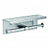 Double Post Toilet Paper Holder with Shelf Storage Rack, 3.87 x 10.5 x 3.95, Brushed Stainless Steel (ALP487B)