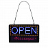 LED Programmable Message Board Open Sign, 22 x 13, Black Frame, Blue/Red Graphics (ALP49710)
