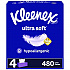 Ultra Soft Facial Tissue, 3-Ply, White, 120 Sheets/Box, 4 Boxes/Pack, 8 Packs/Carton (54316)
