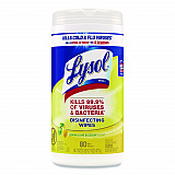 Disinfecting Wipes, 1-Ply, 7 x 7.25, Lemon and Lime Blossom, White, 80 Wipes/Canister (77182EA)