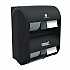 Compact Quad Vertical Four Roll Coreless Tissue Dispenser, 12.31 x 14.81 x 7.86, Black (56744B)
