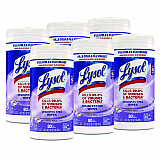 Disinfecting Wipes, 1-Ply, 7 x 7.25, Early Morning Breeze, White, 80 Wipes/Canister, 6 Canisters/Carton (89347CT)