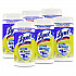 Dual Action Disinfecting Wipes, 1-Ply, 7 x 7.25, Citrus, White/Purple, 75/Canister, 6 Canisters/Carton (81700CT)