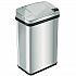 Rectangular Sensor Trash Can, 4 gal, Plastic/Stainless Steel, Silver (HLS04SS)