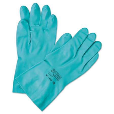 AnsellPro Sol-Vex Sandpatch-Grip Nitrile Gloves, Green, Size 8 (371858)