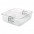 SpaceSaver Square Containers, 2 qt, 8.8 x 8.75 x 2.7, Clear, Plastic (6302CLE)