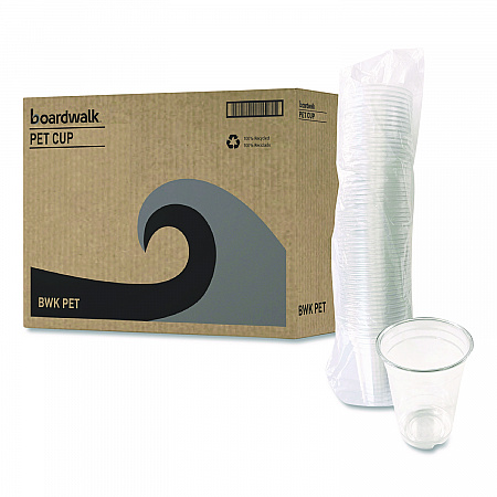 Clear Plastic PET Cups, 14 oz, 50/Bag, 20 Bags/Carton (PET14)