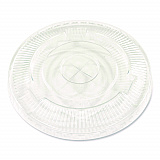 PET Cold Cup Straw-Slot Lids, Fits 9 oz Squat/12 oz Cold Cups, Plastic, Clear, 100/Pack (PET912STRAPK)