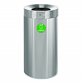 27 Gallon Stainless Steel Compost Can, Brushed Stainless Steel (ALP47527CO)
