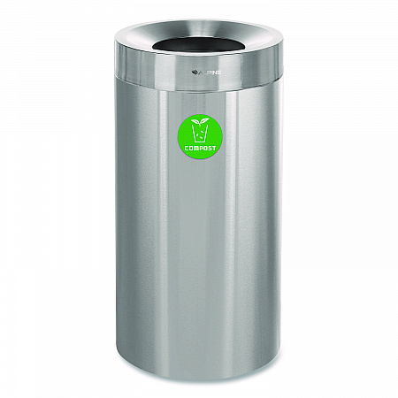 27 Gallon Stainless Steel Compost Can, Brushed Stainless Steel (ALP47527CO)