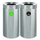 27 Gallon Stainless Steel Compost Bin and Trash Can, Brushed Stainless Steel (ALP47527COT)