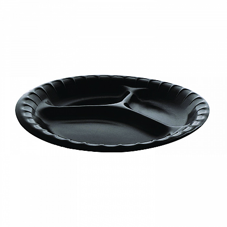 Placesetter Deluxe Laminated Foam Dinnerware, 3-Compartment Plate, 9