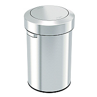 Swing Top Trash Can, 17 gal, Stainless Steel, Silver (HLS17FTS)