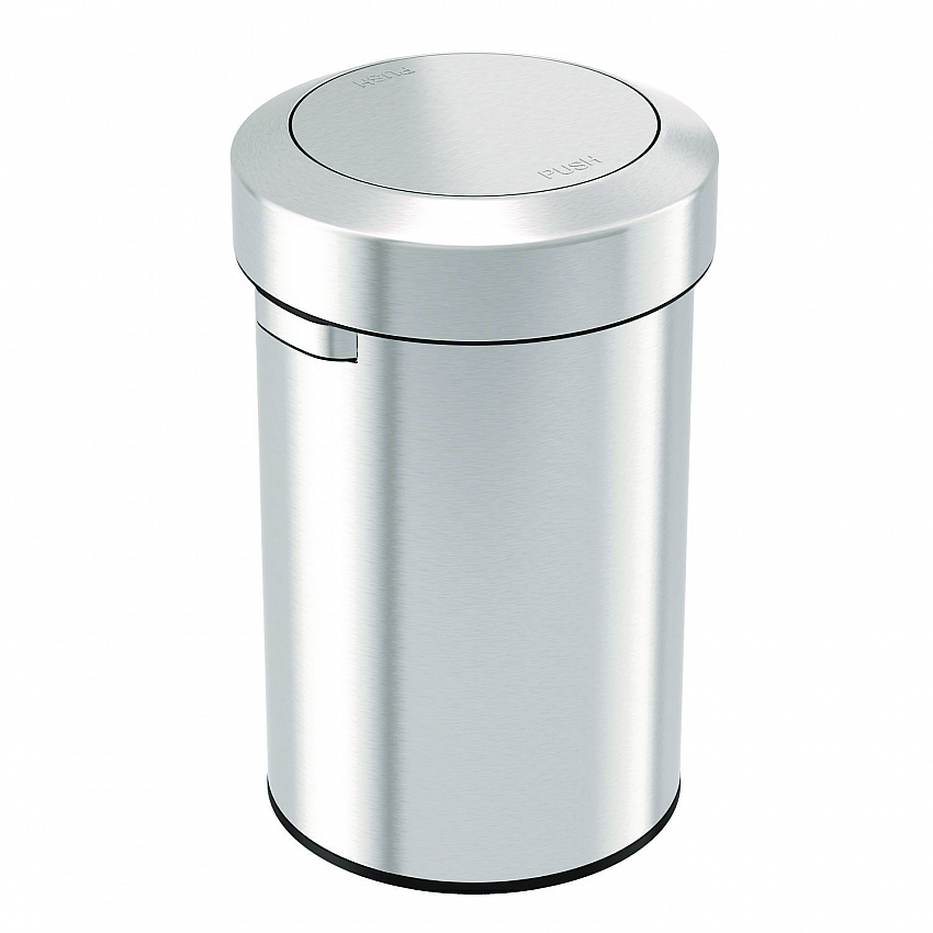 Swing Top Trash Can, 17 gal, Stainless Steel, Silver (HLS17FTS)