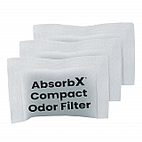 AbsorbX Compact Odor Filter, 0.03 lbs Bag, Unscented, 3/Pack (HLS08CF3)