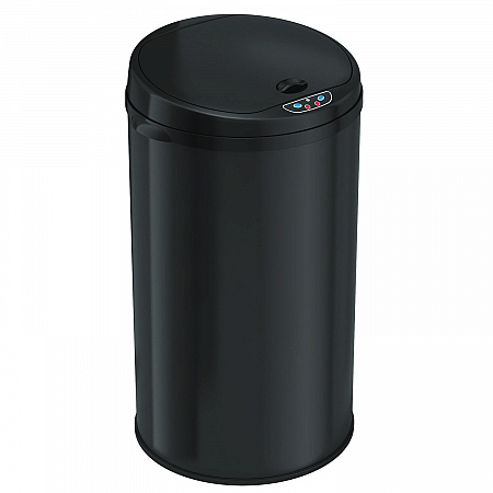 Sensor Trash Can, 8 gal, Plastic/Stainless Steel, Black (HLS08RB)