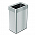 Open Top Trash Can, Rectangular, 16 gal, Plastic/Stainless Steel, Silver (HLS16UOT)