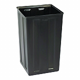 40 Gallon Rigid Plastic Waterproof Square Trash Can Insert Liner for Indoor/Outdoor Trash Can, Plastic, Black (ALPA01)