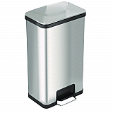 Step Pedal Trash Can with AirStep Technology, 18 gal, Stainless Steel, Silver (HLS18SS)