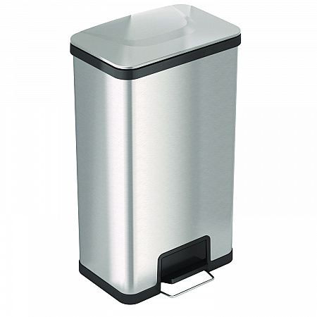 Step Pedal Trash Can with AirStep Technology, 18 gal, Stainless Steel, Silver (HLS18SS)