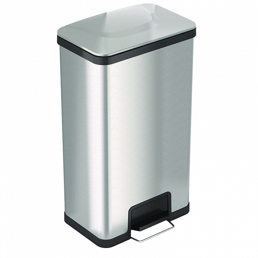 Step Pedal Trash Can with AirStep Technology, 18 gal, Stainless Steel, Silver (HLS18SS)