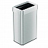 Open Top Trash Can, Rectangular, 18 gal, Plastic/Stainless Steel, Silver (HLS18UOT)