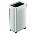 Open Top Trash Can with Wheels, 18 gal, Plastic Stainless Steel, Silver (HLS18UOTM)