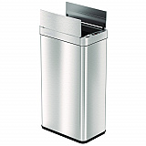 Wings Lid Sensor Trash Can, 18 gal, Plastic/Stainless Steel, Silver (HLS18WRSL)