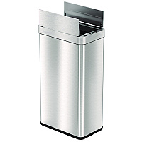 Wings Lid Sensor Trash Can, 18 gal, Plastic/Stainless Steel, Silver (HLS18WRSL)