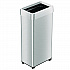 Open Top Trash Can with Wheels, 21 gal, Plastic/Stainless Steel, Silver (HLS21UOTM)